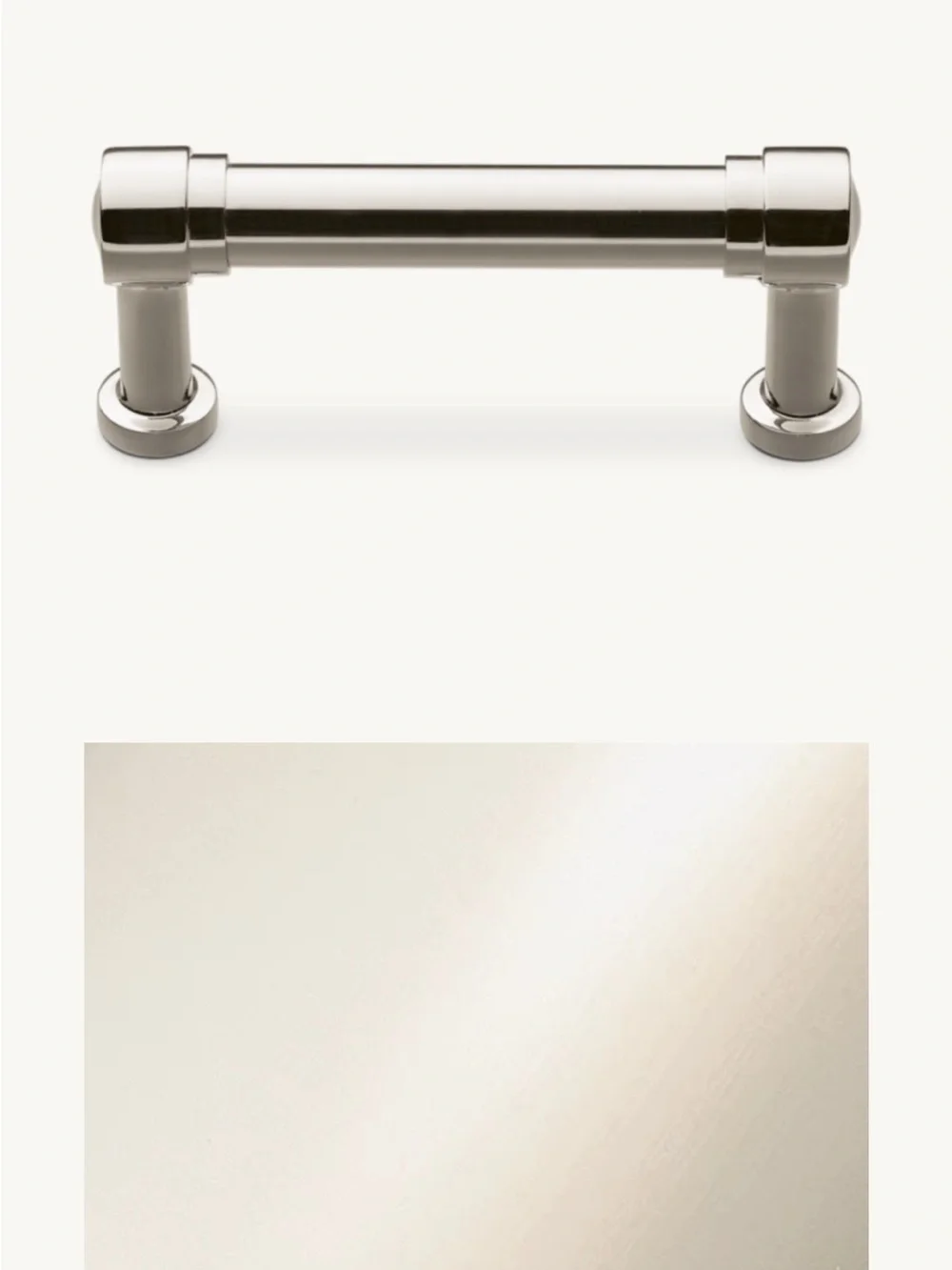 Restoration Hardware Grafton Polished Nickel Cabinet Pull Handle-6”
